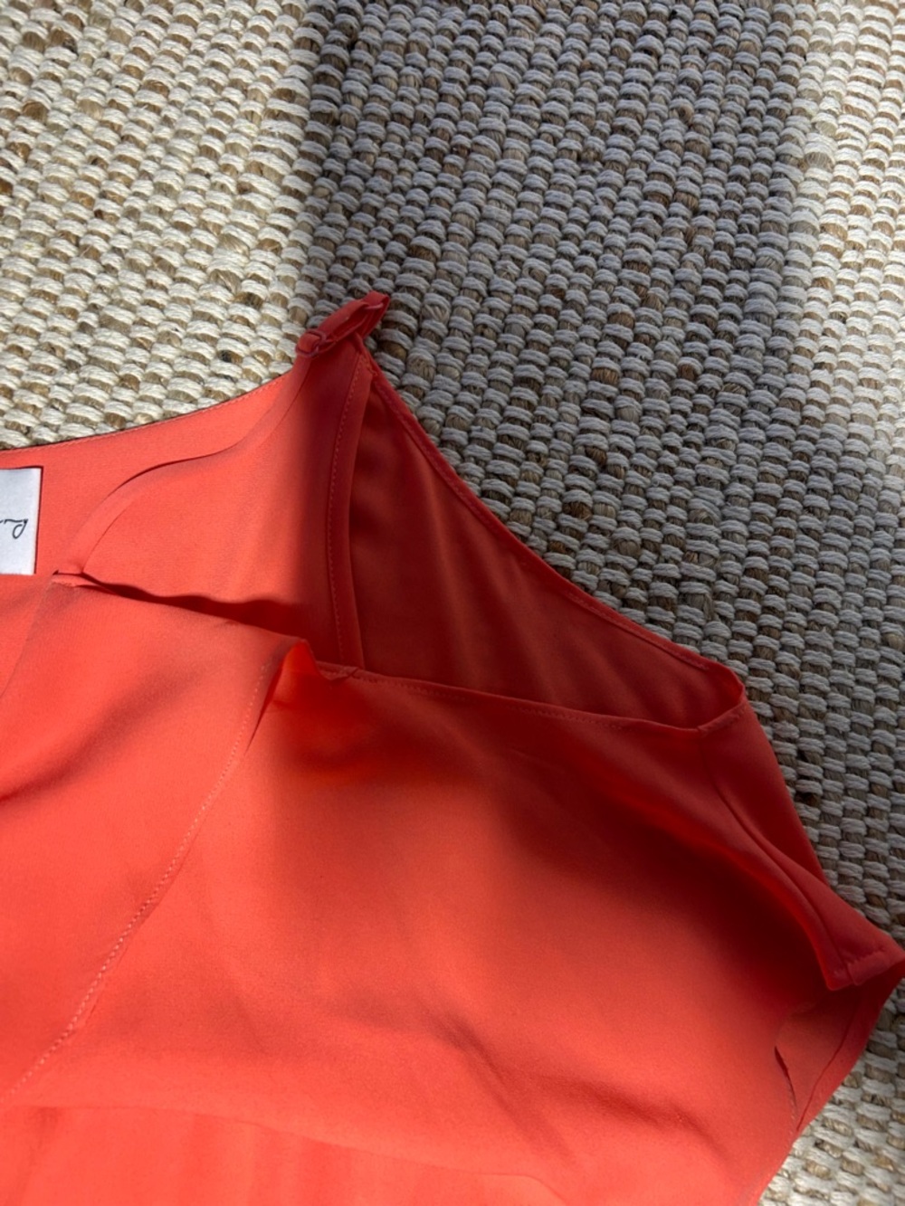 Coral Ruffle V-Neck Mini Dress - Picture 9 of 11